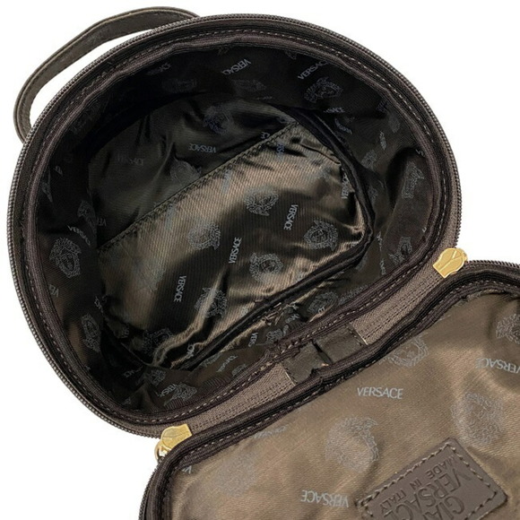 VERSACEGianni Handbag Brown Gold Medusa GV BD5863 NL01 Nylon Canvas GIANNI Van - Picture 9 of 10